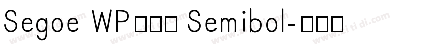Segoe WP兰亭黑 Semibol字体转换
